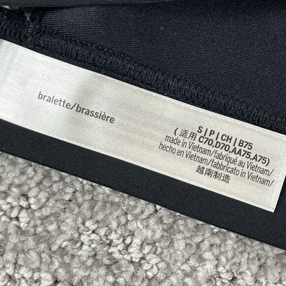 PINK Victorias Secret Bralette Womens Small Bonded Pullover Everyday Black Gold - Picture 4 of 9